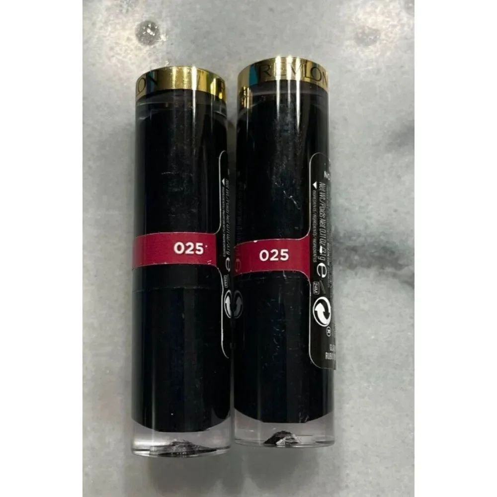 Revlon Super Lustrous Shine Lipsticks 025 Glassy Ruby Lot of 2